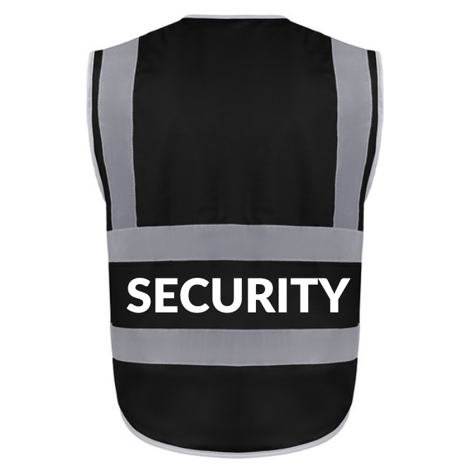 Black Security Hi-Vis Vest