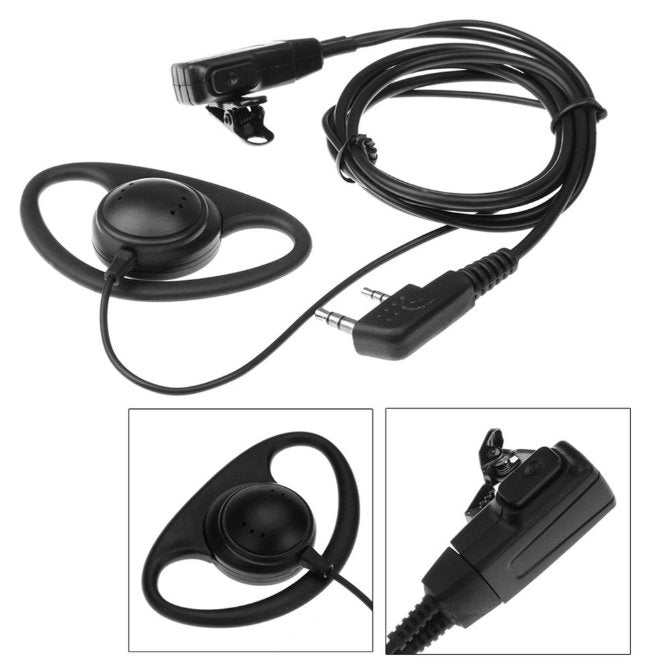 Enforcer D - Shape Over - the - Ear Earpiece (2 - Pin) for Kenwood Radios - Enforcer Equipment & Apparel