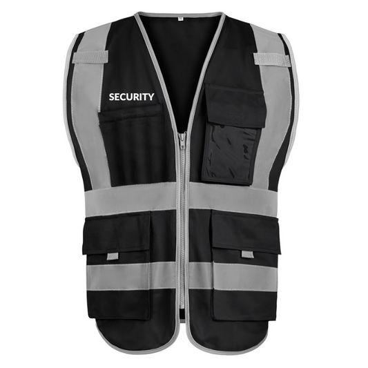 Black Security Hi-Vis Vest