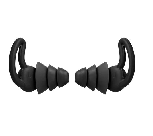 Black Silicone Earplugs with Stabilising Fin - Enforcer Equipment & Apparel